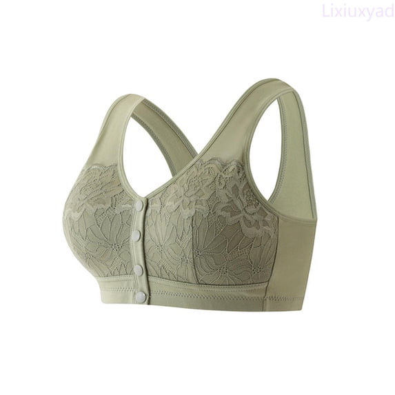 Lixiuxyad Women's Thin Seamless Vest Soft Support Plus Chest Small Half Fixed Cup Breathable Bra,Bras for Women Green 90B