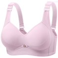 thumbnail image 1 of Lixiuxyad Women's Thin Seamless Vest Soft Support Plus Chest Small Half Fixed Cup Breathable Bra,Bras for Women Pink 40, 1 of 3