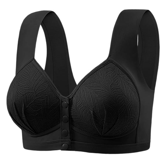 Lixiuxyad Women's Wireless Bras Women's New Portable Front Button No Underwire Vest Type Fixed Cup Bra Beauty Back No Top Thin Bra