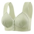 thumbnail image 1 of Lixiuxyad Women's Wireless Bras Women's New Portable Front Button No Underwire Vest Type Fixed Cup Bra Beauty Back No Top Thin Bra, 1 of 5