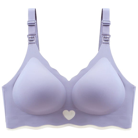 Lixiuxyad Womens Bras Comfortable Women Maternity Adjustable Breathable Breastfeeding Top Bra Underwear Without Steel Ring Gathering