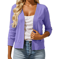 thumbnail image 1 of Lixiuxyad Womens Cardigans Women's Lightweight Lace Crochet Cardigan 3/4 Sleeve Knit Shawl Top,Purple, 1 of 6