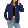 thumbnail image 1 of Lixiuxyad Womens Cardigans Women’s Soft Oversized Solid Knit Cardigan – Cozy Round Neck Lazy Sweater Jacket,Blue, 1 of 5