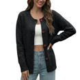 thumbnail image 1 of Lixiuxyad Womens Cardigans ’s Heart Button Loose Round Neck Knit Cardigan – Soft Blend Jacket,Gray, 1 of 6