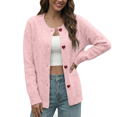 thumbnail image 1 of Lixiuxyad Womens Cardigans ’s Heart Button Loose Round Neck Knit Cardigan – Soft Blend Jacket,Red, 1 of 6