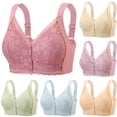 thumbnail image 1 of Lixiuxyad Womens Full Coverage Bra Front Closure Bras For Comfortable Adjustable Straps Lace Underwire Support Everyday Wear,Red, 1 of 4