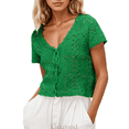 thumbnail image 1 of Lixiuxyad Womens Open Front Cardigan Breathable Lace Knit Summer Beach Cover Up For Lightweight Short Sleeve Open Front Cardigan,Green, 1 of 6