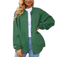 thumbnail image 1 of Lixiuxyad Womens Open Front Cardigan Casual Button Down Cardigan Lightweight Fall Outerwear Versatile Basic Long Sleeve Knit Sweater Top,Green, 1 of 5
