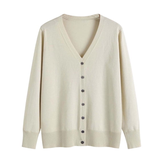 Lixiuxyad Womens Open Front Cardigan Long Sleeved Knit Cardigan Solid Color And Elegant Worn As An Outer Layer Over Size Sweater.,Beige