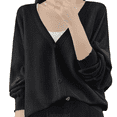 thumbnail image 1 of Lixiuxyad Womens Open Front Cardigan Stylish Cardigan Lightweight Open Front Long Sleeve Outer Layer For Everyday Wear,Black, 1 of 4