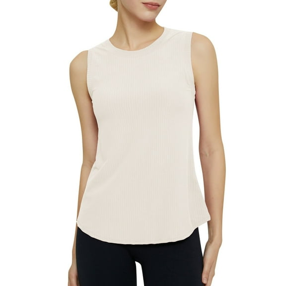 Lixiuxyad Womens Tank Tops Loose Fit Yoga Top Short Sleeved Curved Hem Women's Running Sports Fitness Loose Fitting Casual T Shirt With Bottom(White L)