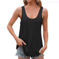 thumbnail image 1 of Lixiuxyad Womens Tank Tops Sleeveless Eyelet Embroidery Scoop Neck Loose Fit Casual Summer Floral Cute,Black L, 1 of 5