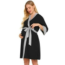 Lixiuxyad Womens plus Size Robe Maternity Gown Maternity Dress Postpartum Home Dress Nursing Dress Feeding Pajamas For Puerpera