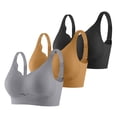 thumbnail image 1 of Lixiuxyad Workout Sports Bra for Women Women's Seamless Comfort Bra 3 Piece Set Adjustable Support Sports Bra For Home Leisure And Workout All Season Wear, 1 of 5