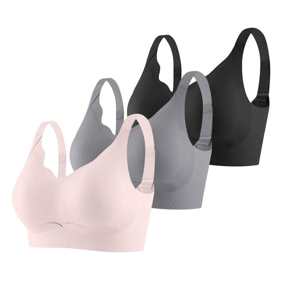 Lixiuxyad Workout Sports Bra for Women Women's Seamless Comfort Bra 3 Piece Set Adjustable Support Sports Bra For Home Leisure And Workout All Season Wear