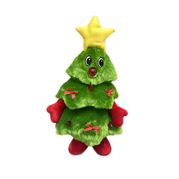 Lixmnse 15.7 Inch Dancing Christmas Tree Plush Doll, Hip Twisting ...