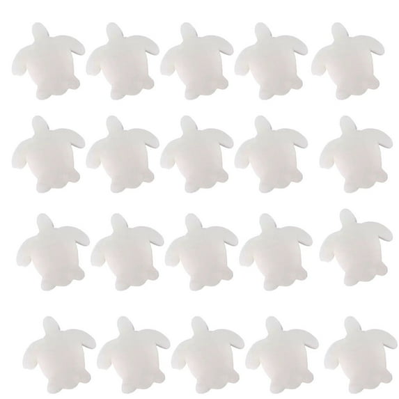 Lixmnse 20-Pack Sea Turtle-Shaped Oil Absorbing Scum Sponges for Hot Tub, Swimming Pool, and Spa White