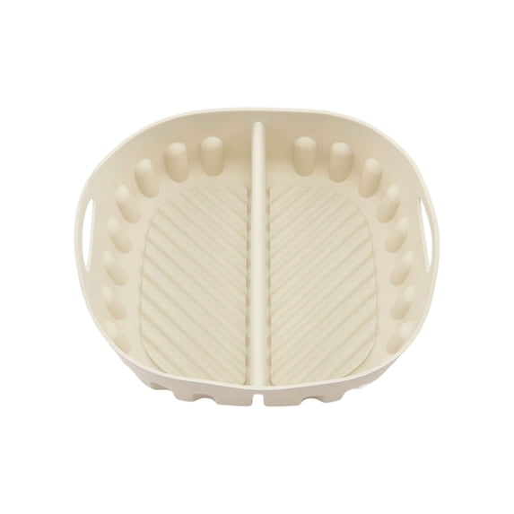 Lixmnse Reusable Divided Silicone Air Fryer Liner, 2-in-1 Non-Stick ...