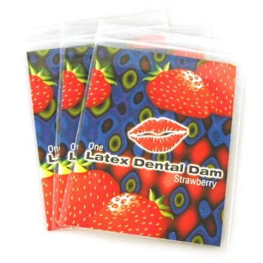 Lixx by Trustex Latex Dams Dental Dams Strawberry Flavor 12 Count