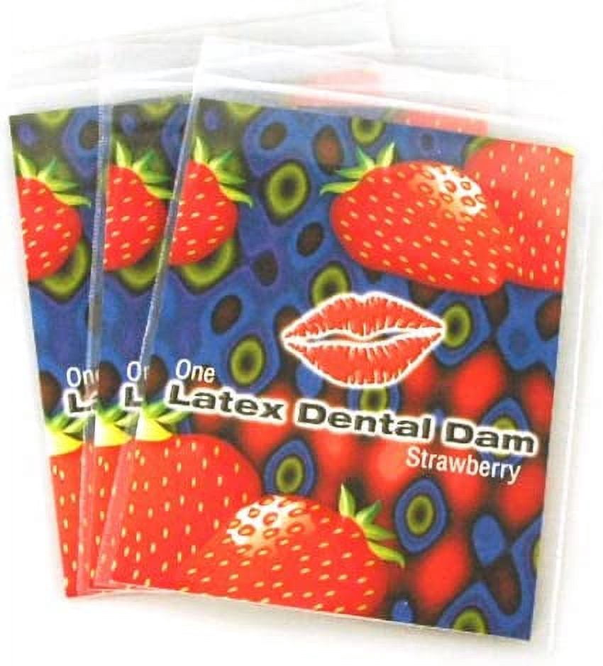 Lixx by Trustex Latex Dams Dental Dams Strawberry Flavor Condoms 12