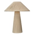 thumbnail image 1 of Liya 18 Inch Table Lamp, Cone Shade, Tapered Base, Off White Texture Finish, 1 of 4
