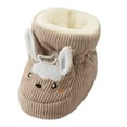 thumbnail image 1 of Liyamei Baby Booties Cotton Bootie Warm Soft Sock Shoes Adjustable Boots for Newborn Boys Girls Size 6-12 Months, 1 of 4