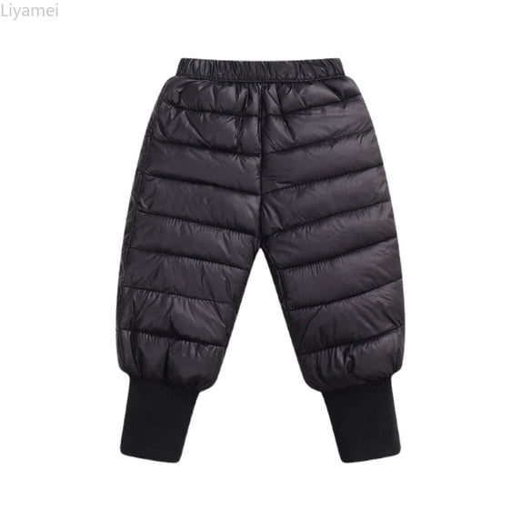Liyamei Baby Kids Winter Snow Pant Puffer Down Lightweight Trousers for Boys Girls Size Black 18-24 Months