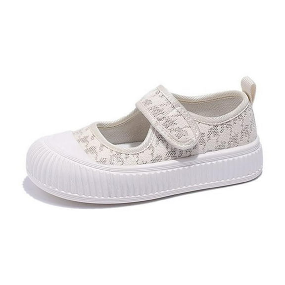 Liyamei Big Girls Sneakers Summer Lace Mesh Breathable Thick Bottom Good With Clothes Canvas Casual Board Shoes Daily Wear Girls Sneakers Size 3.5-4 Years