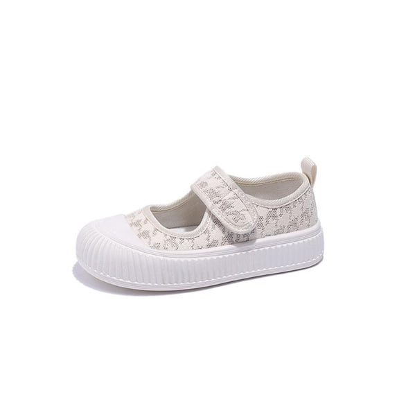 Liyamei Big Girls Sneakers Summer Lace Mesh Breathable Thick Bottom Good With Clothes Canvas Casual Board Shoes Daily Wear Girls Sneakers Size 8-9 Years