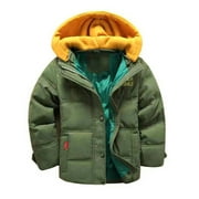 Liyamei Boy Winter Coats Toddler Warm Puffer Jackets Kids Down Outerwear Size 5-6 Years