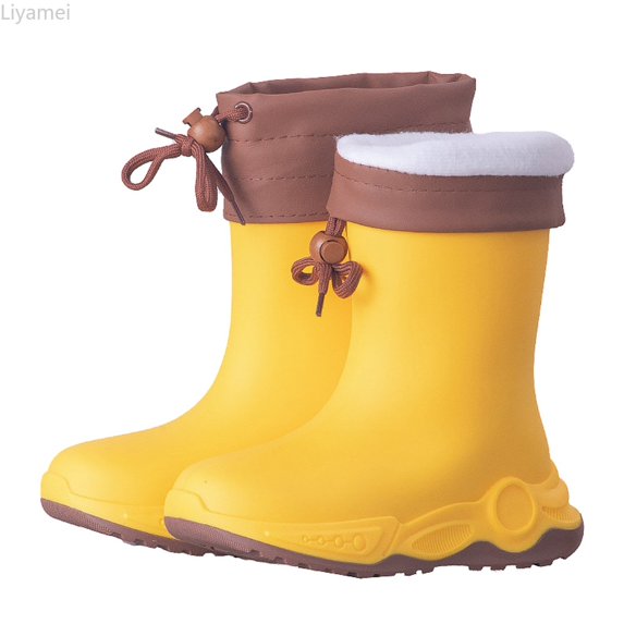 Liyamei Boys Boots Children's Thickened Rain Shoes For Kids And Comfortable For All Seasons Ideal For Rainy Weather And Outdoor Activities Toddler Boy Boots Size 16-17