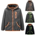 thumbnail image 1 of Liyamei Boys Hooded Jacket with Zipper for Winter Windproof Sport Coat Size 6-7 Years, 1 of 7