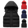 thumbnail image 1 of Liyamei Boys Hooded Padded Vest with Zipper for Winter Warm Sleeveless Outdoor Wear Size 3-4 Years, 1 of 5