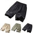 thumbnail image 1 of Liyamei Boys Lightweight Cargo Shorts with Pockets for Summer Sports Size 2-16,Khaki, 1 of 5