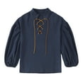 thumbnail image 1 of Liyamei Boys Shirt Kids Lace up Tops Size 7-8 Years, 1 of 5
