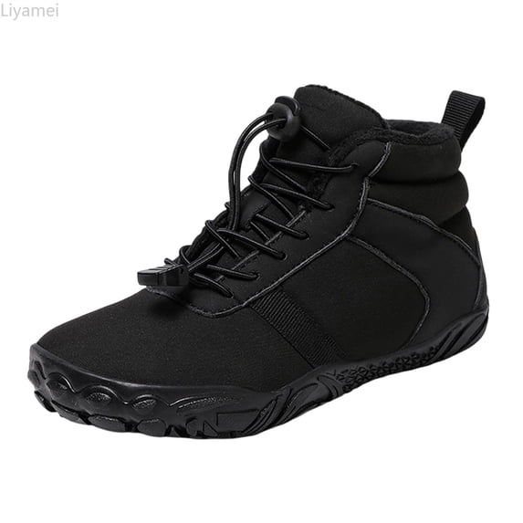 Liyamei Boys Snow Boots Lined Canvas Winter Non Comfortable 5-13 Years