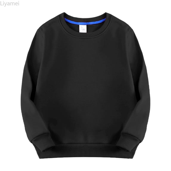 Liyamei Boys Thickened Crewneck Sweatshirt Long Sleeve Pullover Top Size 1-7