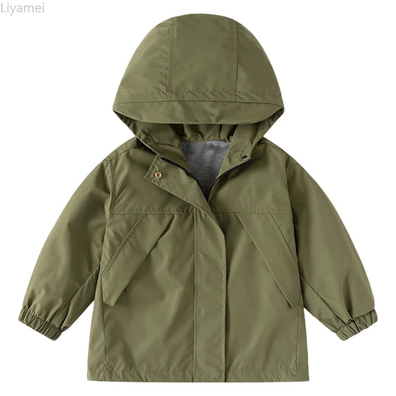 Liyamei Boys Windbreaker Jacket For Kids Lightweight Hooded Zipper Coat Outdoor Casual School Jacket For Boys Age 2 To 13 Years Boys Jackets Size 8-9 Years