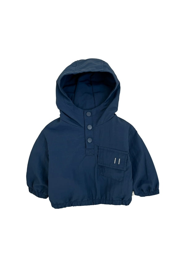 Boys Windproof Hooded Jacket For Toddler Kids Outdoor Activities Lightweight Breathable Raincoat For Spring Fall Boys Winter Coat Size 6-12 Months