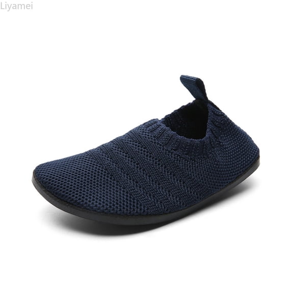 Liyamei Breathable Slip On Sneakers For Girls Lightweight Soft Sole Casual Walking Shoes Comfortable Mesh Upper Toddler Kids Footwear Size 3