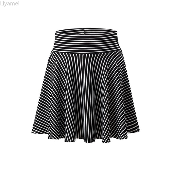 Liyamei Children's Spring And Summer Stripes Skirt Pants With Running Tennis Pocket Sport Skirt Pants Girls Summer Dresses 6-7 Years