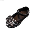 thumbnail image 1 of Liyamei Childrens Shoes Pearl Rhinestones Shining Kids Princess Shoes Baby Girls Shoes For Party And Wedding Girls Dress Sandals Size Black US:7, 1 of 5