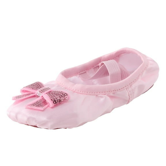 Liyamei Girls Ballet Practice Shoes,Yoga Shoes for Dancing,Slippers for Kids Toddler Size 3.5-4 Years