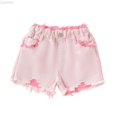 thumbnail image 1 of Liyamei Girls Casual Shorts with Distressed Detail for Summer Play Size 2-7,Pink, 1 of 6