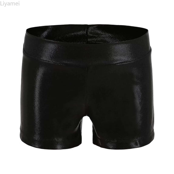Liyamei Girls Dance Shorts Modern Performance Trunks Summer Training Gold Printed Athletic Bottoms For Kids Girls Summer Shorts Size 11-12 Years