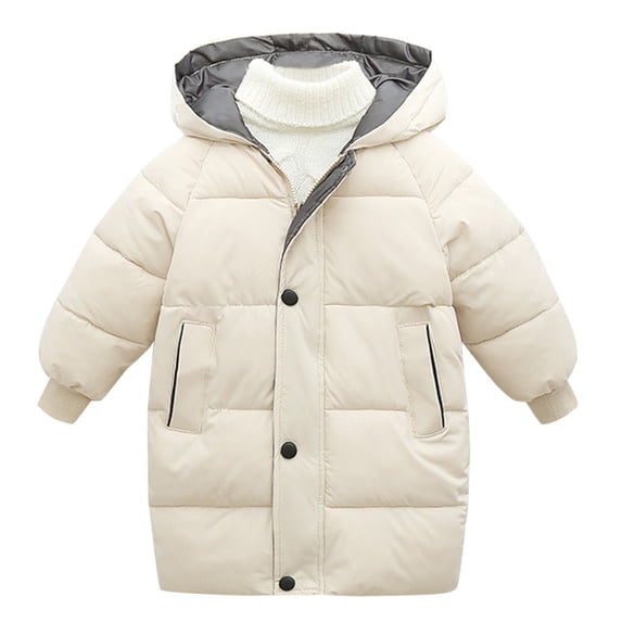 Liyamei Girls Down Jacket With Thick Quilted For Winter Mid Length Coat Girls Puffer Jacket Size 7-8 Years