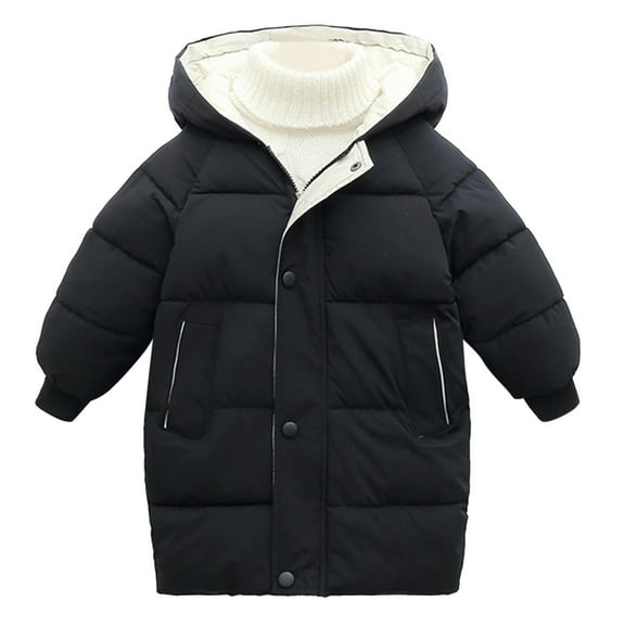 Liyamei Girls Down Jacket With Thick Quilted For Winter Mid Length Coat Girls Puffer Jacket Size 7-8 Years