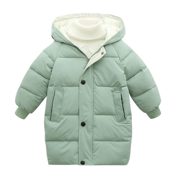 Liyamei Girls Down Jacket With Thick Quilted For Winter Mid Length Coat Girls Winter Coat Size 12-18 Months