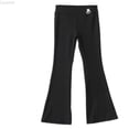 thumbnail image 1 of Liyamei Girls Flared Yoga Pants For Everyday Wear Stretchy Bootcut Leggings Soft Comfortable Casual Outdoor Play Active Sports Girls Yoga Pants Size Black 4-5 Years, 1 of 3