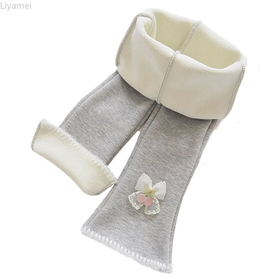 Liyamei Girls Lined Flared Leggings with Slim Fit for Winter Cold Weather Size 2-8 Years